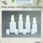 White Bottles With White Cream Pump