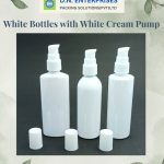 White Bottles With White Cream Pump