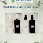 Black Bottles With Cream Pumps