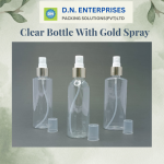 Clear Bottle With Gold Spray