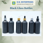 Black Glass Bottles With Droppers
