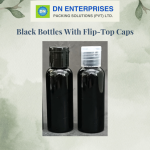 Black Bottles With Flip-Top Caps