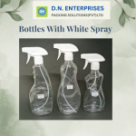 Bottles With White Spray