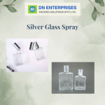 Square Glass Bottles With Silver Spray