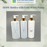 HDPE Bottles With Gold / White Pump