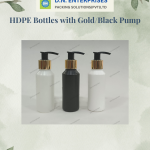 HDPE Bottles With Gold / Black Pump