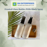 Frosted Glass Bottles With Black Spray
