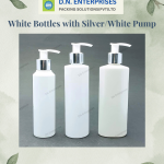 White Bottles With Silver / White Pump