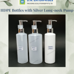 HDPE Bottles With Silver Long-Neck Pump
