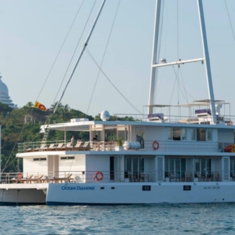 Container ship loaded with containers